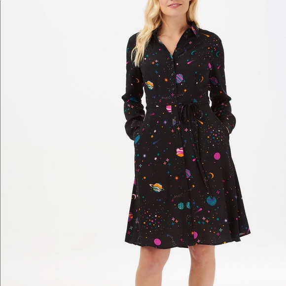 ModCloth Plutonic Relationship Galaxy Space Dress - Picture 3 of 10